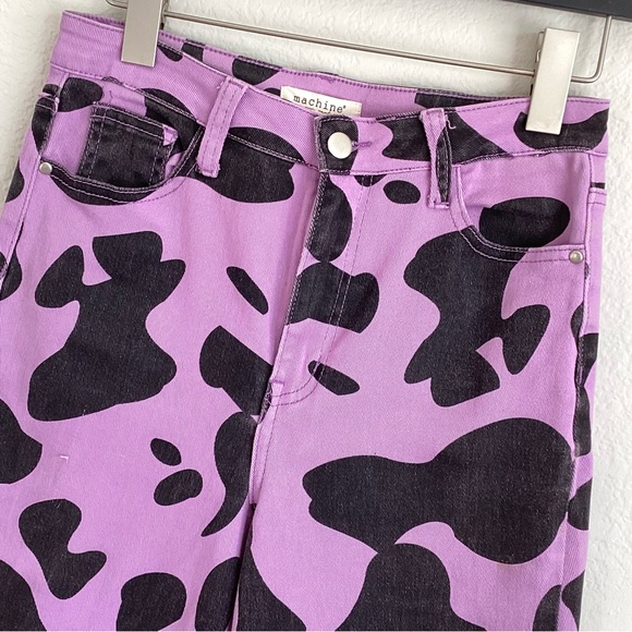 \Machine\ Purple Cow Print Jeans - Picture 4 of 16